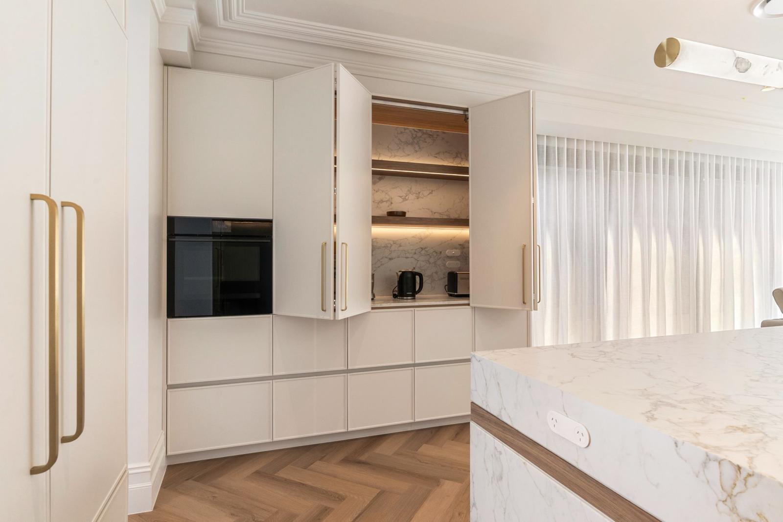 Hidden Appliance Butler's Pantry - Coral Kitchen