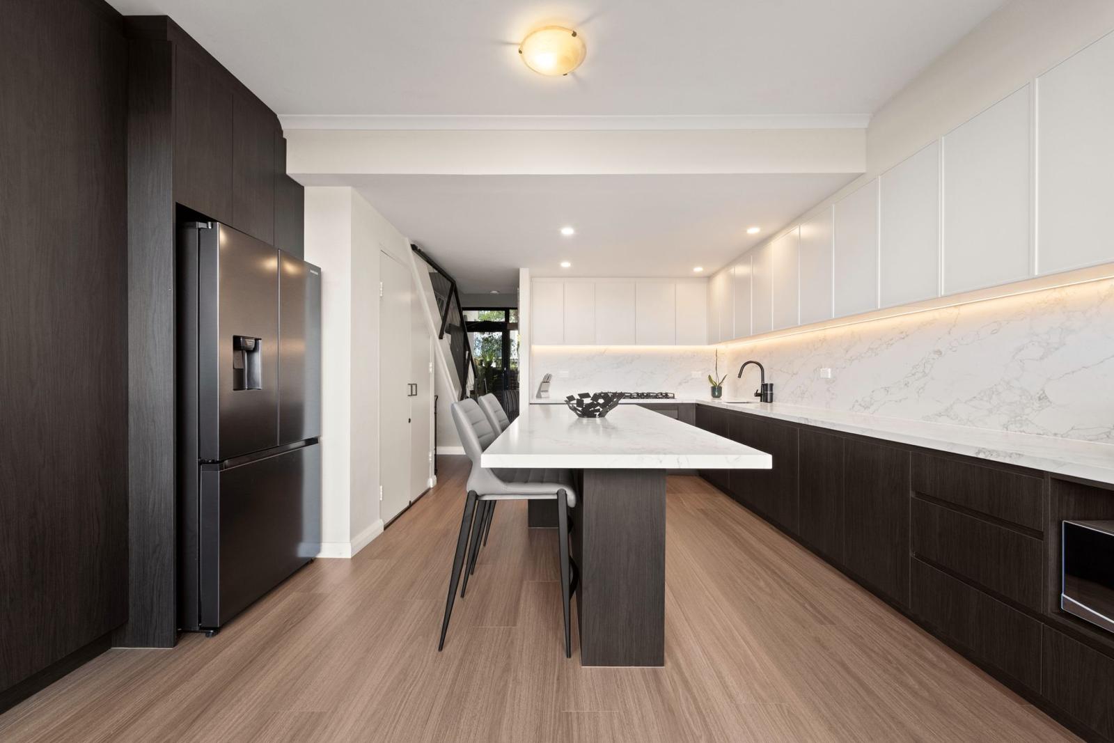 Dark Cabinetry Kitchen with Servery - Coral Kitchen